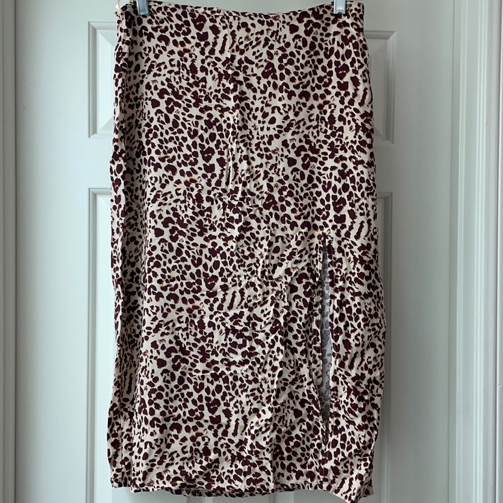 Leopard Midi Skirt